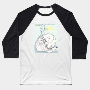 Dinosaur Cat Color Your Own Shirt Coloring Book Collage Solidarity And Self Care Y2K Design Baseball T-Shirt